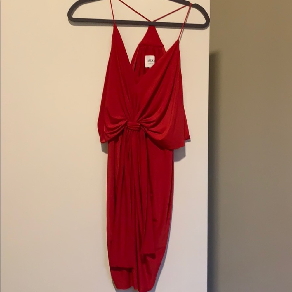 MISA Los Angeles red dress